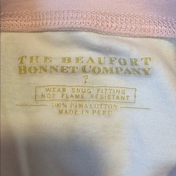 The Beaufort Bonnet Company Pink and Cream Pajama Set - Picture 2 of 3